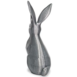 Zajączek/Królik wielkanocny Srebrny „Płatek” 3D – figurka do stroików