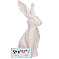 Zajączek/Królik wielkanocny jak Marmur „Płatek” 3D – figurka do stroików