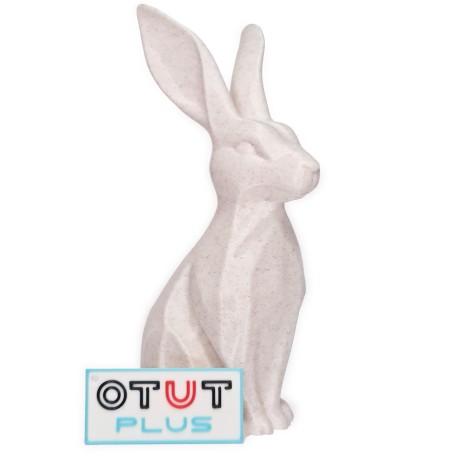 Zajączek/Królik wielkanocny jak Marmur „Płatek” 3D – figurka do stroików