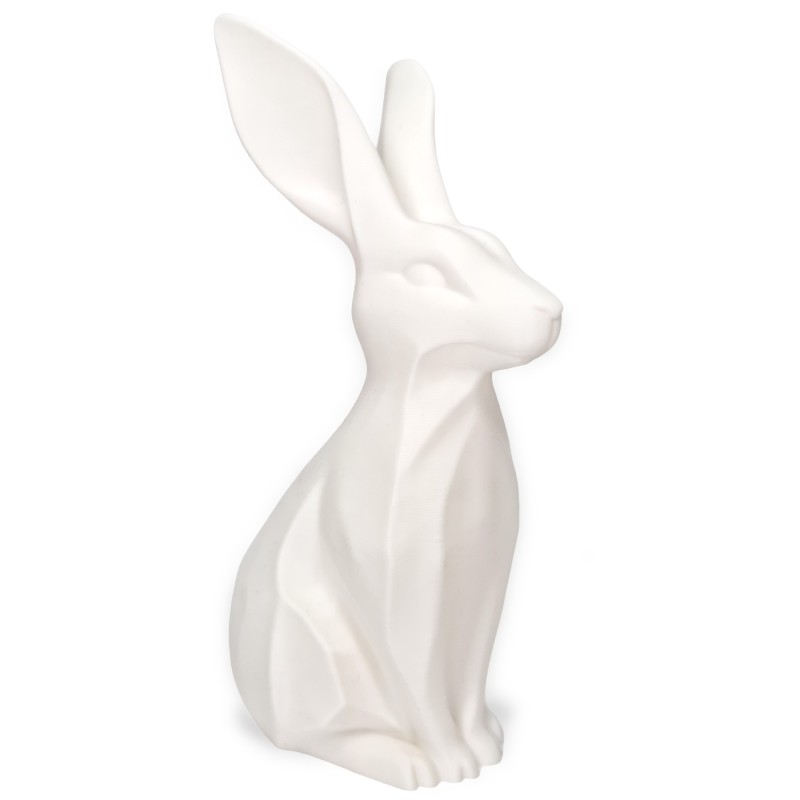 Zajączek/Królik wielkanocny Biały „Płatek” 3D – figurka do stroików