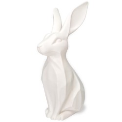 Zajączek/Królik wielkanocny Biały „Płatek” 3D – figurka do stroików