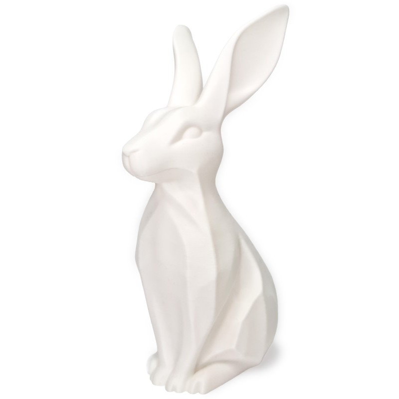 Zajączek/Królik wielkanocny Biały „Płatek” 3D – figurka do stroików
