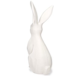 Zajączek/Królik wielkanocny Biały „Płatek” 3D – figurka do stroików