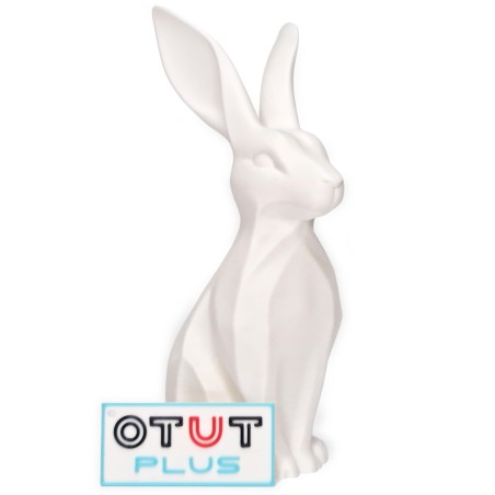 Zajączek/Królik wielkanocny Biały „Płatek” 3D – figurka do stroików