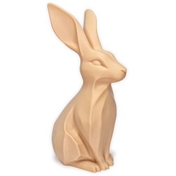 Zajączek/Królik wielkanocny Beżowy „Płatek” 3D – figurka do stroików