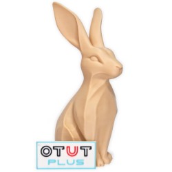 Zajączek/Królik wielkanocny Beżowy „Płatek” 3D – figurka do stroików