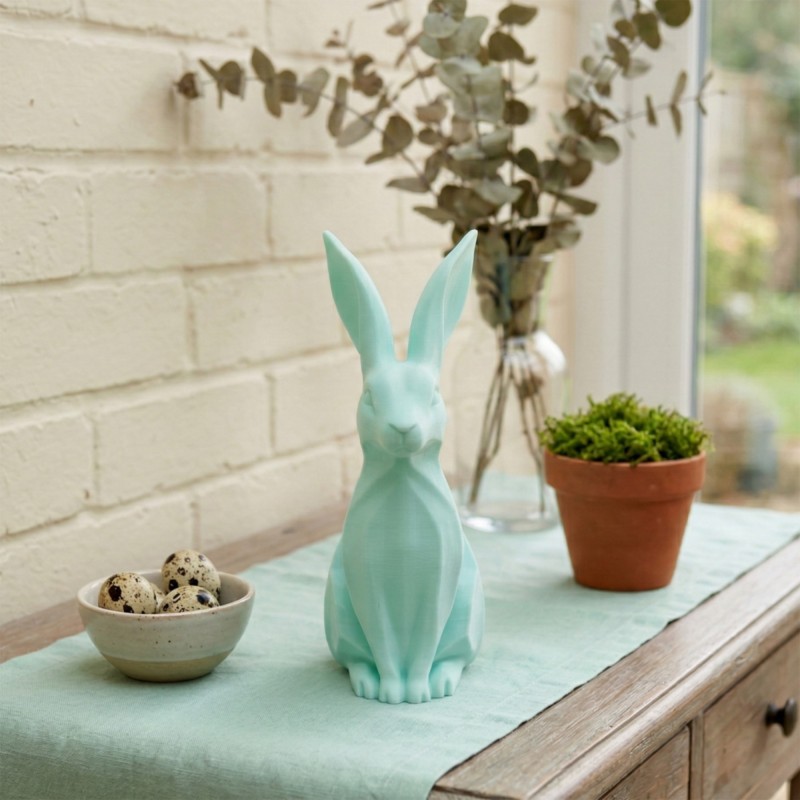 Zajączek/Królik wielkanocny Miętowy „Płatek” 3D – figurka do stroików