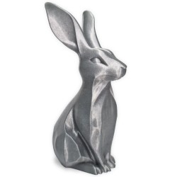 Zajączek/Królik wielkanocny Srebrny „Płatek” 3D – figurka do stroików