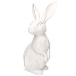 Zajączek/Królik wielkanocny Biały „Kropka” 3D – ozdoba na stół