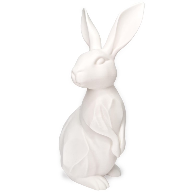 Zajączek/Królik wielkanocny Biały „Kropka” 3D – ozdoba na stół