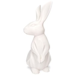 Zajączek/Królik wielkanocny Biały „Kropka” 3D – ozdoba na stół