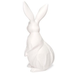 Zajączek/Królik wielkanocny Biały „Kropka” 3D – ozdoba na stół