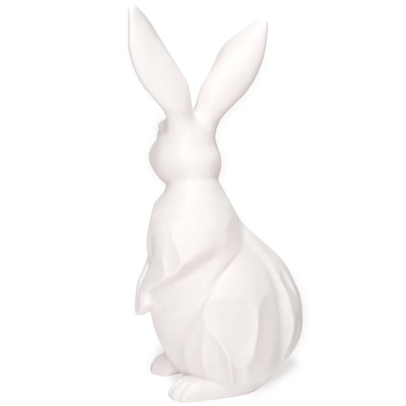 Zajączek/Królik wielkanocny Biały „Kropka” 3D – ozdoba na stół