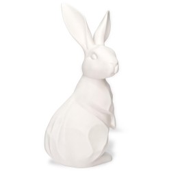Zajączek/Królik wielkanocny Biały „Kropka” 3D – ozdoba na stół