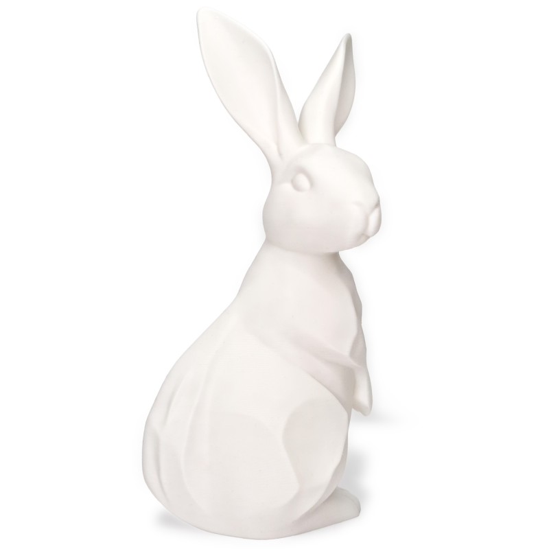 Zajączek/Królik wielkanocny Biały „Kropka” 3D – ozdoba na stół