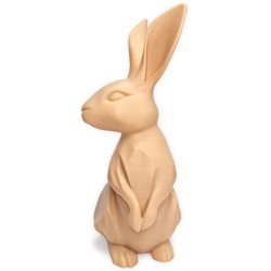 Zajączek/Królik wielkanocny Beżowy „Kropka” 3D – ozdoba na stół