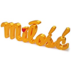 Napis Miłość złoty dekoracja prezent walentynki autorski design