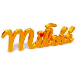 Napis Miłość złoty dekoracja prezent walentynki autorski design