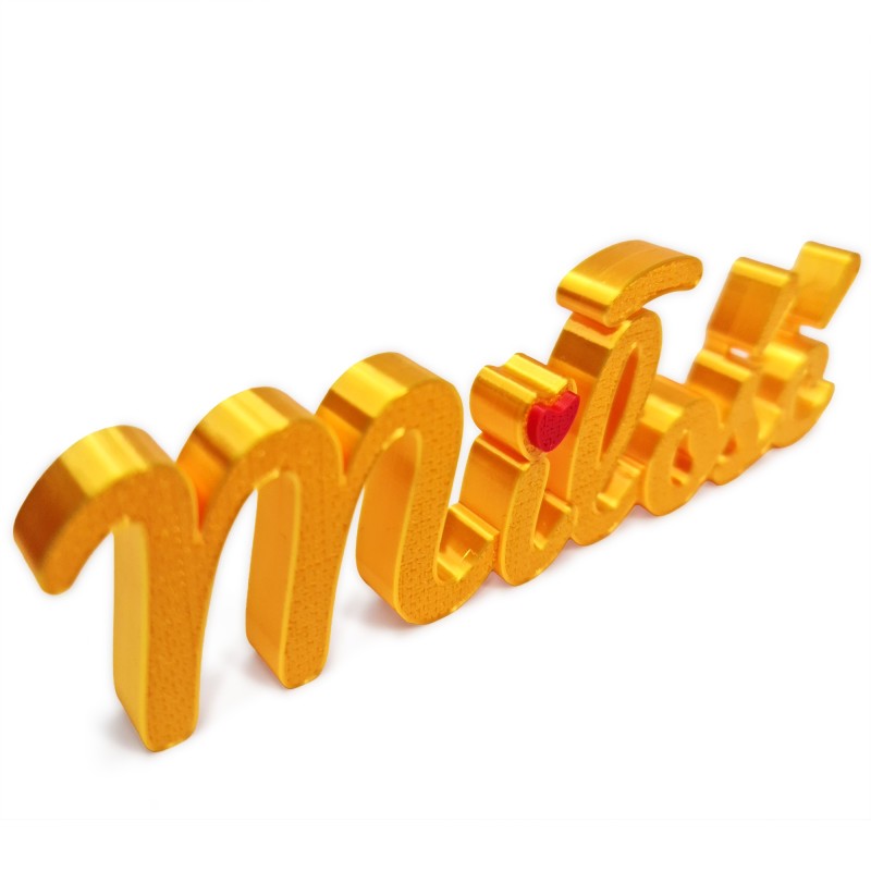 Napis Miłość złoty dekoracja prezent walentynki autorski design