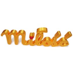 Napis Miłość złoty dekoracja prezent walentynki autorski design