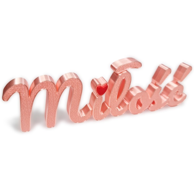 Napis Miłość różowy dekoracja prezent walentynki autorski design