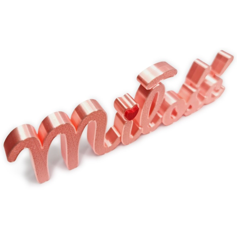 Napis Miłość różowy dekoracja prezent walentynki autorski design