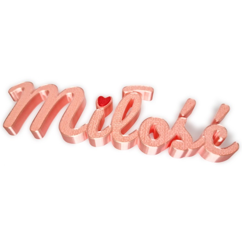 Napis Miłość różowy dekoracja prezent walentynki autorski design