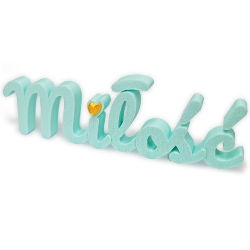 Napis Miłość miętowy dekoracja prezent walentynki autorski design