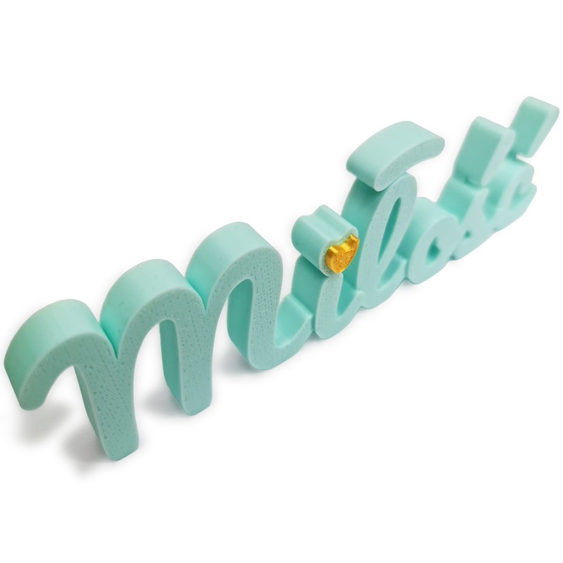 Napis Miłość miętowy dekoracja prezent walentynki autorski design