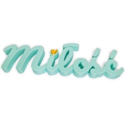 Napis Miłość miętowy dekoracja prezent walentynki autorski design