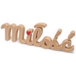 Napis Miłość beżowy dekoracja prezent walentynki autorski design