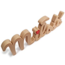 Napis Miłość beżowy dekoracja prezent walentynki autorski design