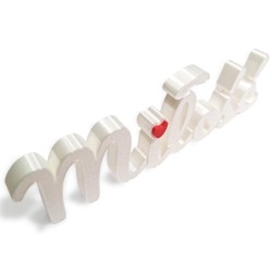 Napis Miłość biały dekoracja prezent walentynki autorski design