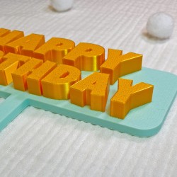 Topper na Tort „Happy Birthday” miętowy – Dekoracja Urodzinowa