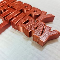 Topper miedziany „Happy Birthday” na tort urodzinowy