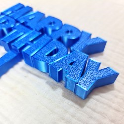 Topper niebieski „Happy Birthday” na tort urodzinowy